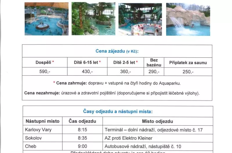 Oficiální plakát zájezdu