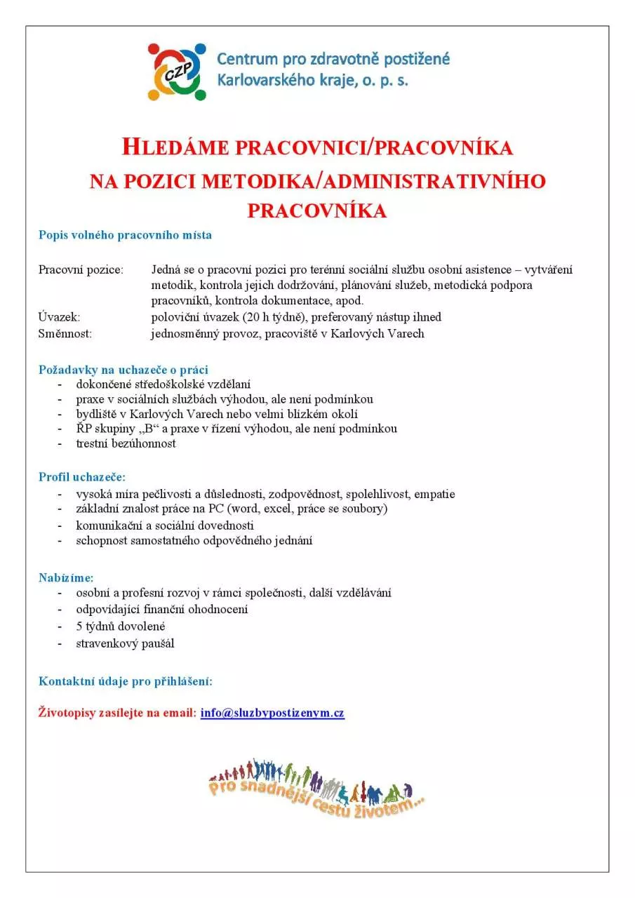 Popis poptávané pracovní pozice